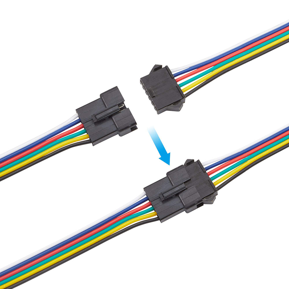 RGBCCT LED Strip 6pin JST Connector Male to Female - 1 Pair RGBCCT LED Strip 6pin JST Connector Male to Female - 1 Pair
